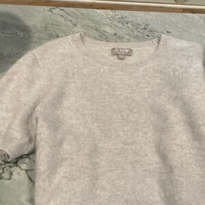 J. Crew brushed cashmere Gray Knit Top